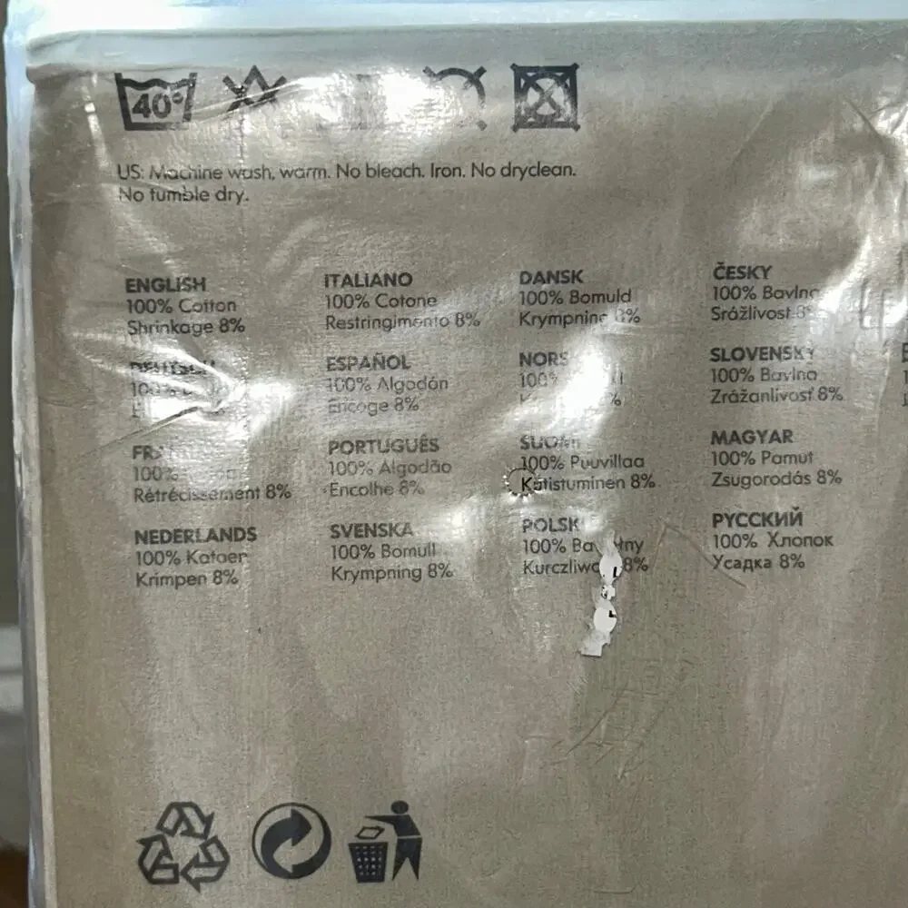 NEW SEALED IKEA LENDA 2 CURTAIN PANELS 55 X 118 Inches.